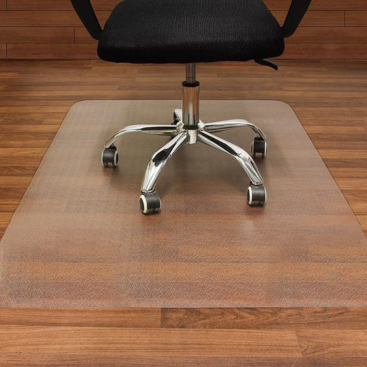 AiBOB Office Chair Mat for Hardwood Floor, 36 X 48 inches, Hard Floor Chair Mats Under Computer Desk, Easy Glide for Rolling Chairs, No Curling