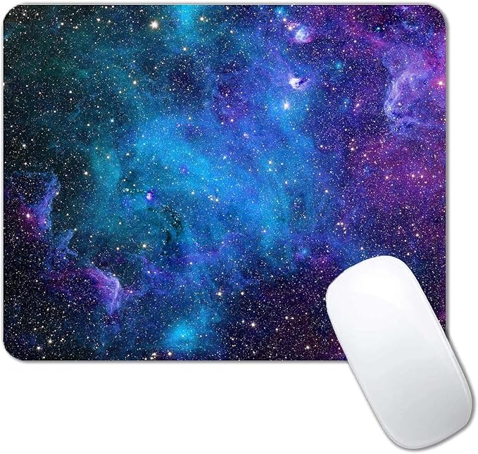 Gaming Mouse Pad,Galaxy Stars Mouse Pad,Mouse Mat Square Waterproof Mouse Pad Non-Slip Rubber Base Mousepad for Office Laptop, 9.5''x7.9''x0.12'' Inch