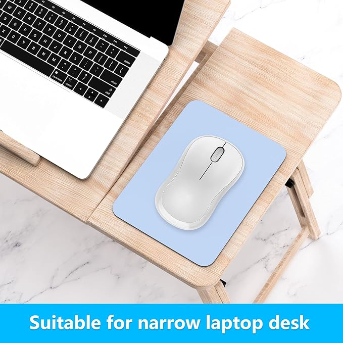 Dapesuom Small Mouse Pad, 6 x 8 Inch Thick Rubber Premium-Textured Non-Slip Portable & Washable Mini Mouse Mat for Women Men Wireless Laptops Keyboard Tray Gaming Work Computer Office Travel, Sky Blue