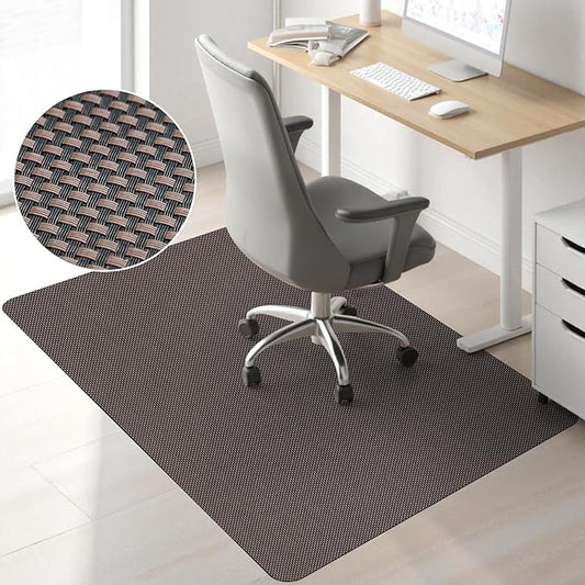 Sycoodeal Chair Mat, 48" x 60" Office Chair Mat for Hardwood and Tile Floor, Heavy Duty Floor Protector for Rolling Chairs, Non-Slip,Computer Mat for Home Office(Coffee)
