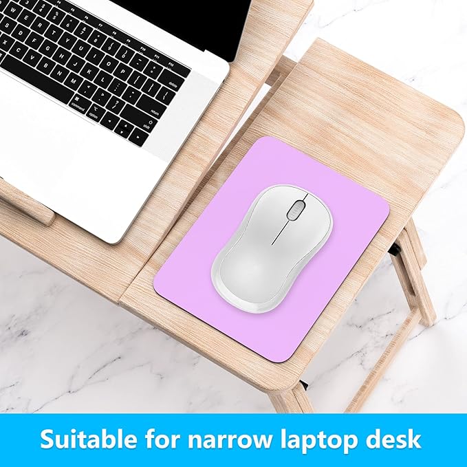 Dapesuom Small Mouse Pad, 6 x 8 Inch Thick Rubber Premium-Textured Non-Slip Portable & Washable Mini Mouse Mat for Women Men Wireless Laptops Keyboard Tray Gaming Work Computer Office Travel, Purple