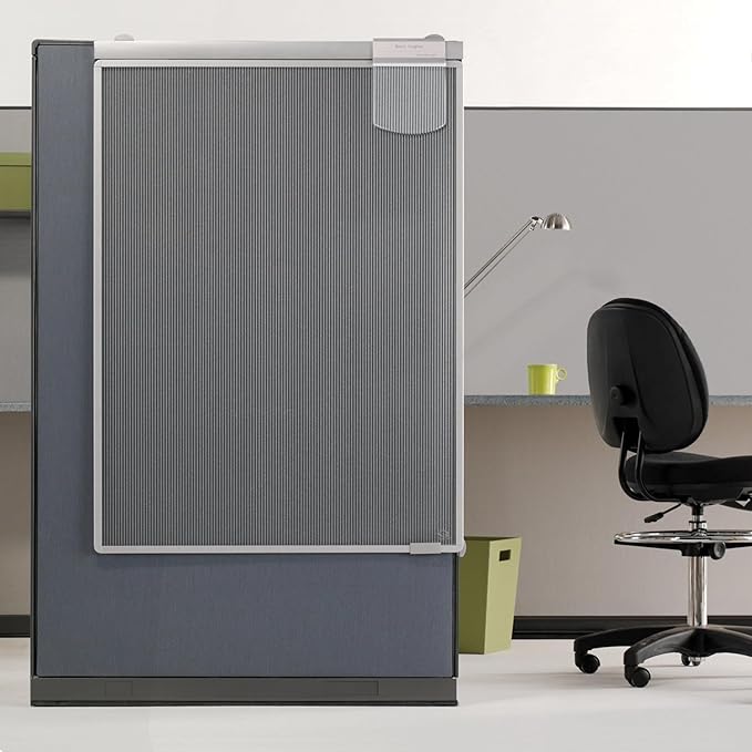 Quartet Workstation Privacy Screen, 36" x 48", For Cubicle or Office, Adjustable Height, Sliding, Sturdy Aluminum Frame, Includes Attachable Whiteboard (WPS1000)