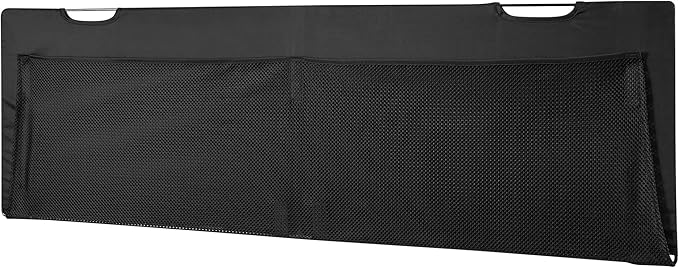 Mount-It! Under Desk Privacy Panel for Sit Stand Workstations [41 Inches Wide], with Cable Management and Organizer Pockets, Modesty Desk Skirt for Home and Office (Black)