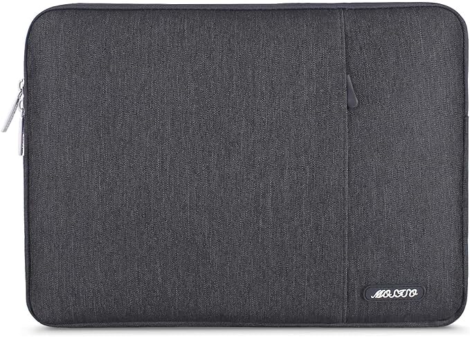 MOSISO Laptop Sleeve Bag Only Compatible with MacBook 12 inch with Retina Display A1534 2017/2016/2015 Release, Polyester Vertical Case with Pocket, Space Gray