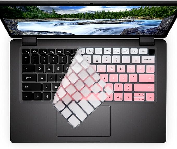 Keyboard Cover for Dell Latitude 3440 5420 5430 5431 5440 5450 7410 7420 7430 7440 7450 9420 9430 14", Dell Latitude 7520 9510 9520 15.6" Laptop, Dell Latitude 14 Keyboard Protector Cover (OmbrePink)