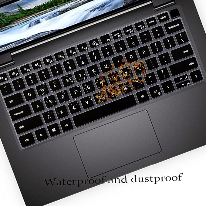 Keyboard Cover Skin for Dell Latitude 14" 7450 7440 7430 7420 7410 /Dell Latitude 5420 5430 5431 5440 5450/Dell Latitude 9420 9430 9440,15.6" Dell Latitude 7520 9510 9520 Keyboard Skin (Black)
