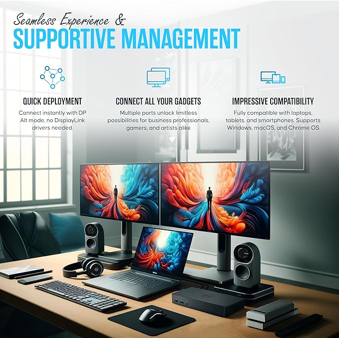 WD19 Dell Docking Station USB C - Dual Monitor with 180W & HDMI Cable, Dual DisplayPort Dock - Laptop Docking Station (Renewed)