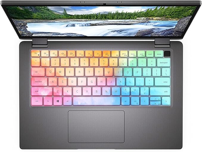 Keyboard Cover for 14 inch Dell Latitude 7430 7420 7440 7450 7410 Notebook, Latitude 5440 5431 5430 5420 3440 14", Latitude 7520 15.6", Latitude 9000 9420 9430 9510 9520 Keyboard Skin-Colorful