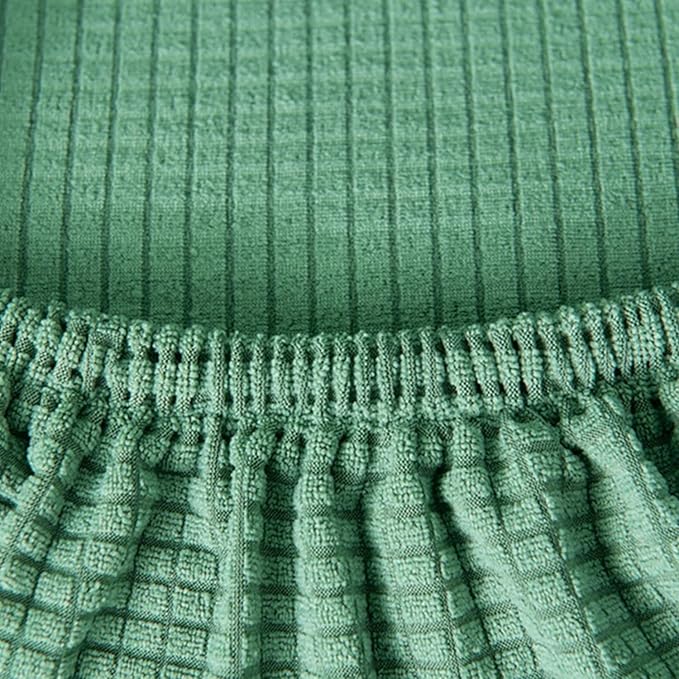 Yikko Dining Room Chair Cover, Elastic Stretch Chair Slipcovers Super Fit Anti-dust Desk Seat Cover Spandex Removable Washable Kitchen Chair Protective Cover Applicable Seat Size 15-20 Inches (Green)