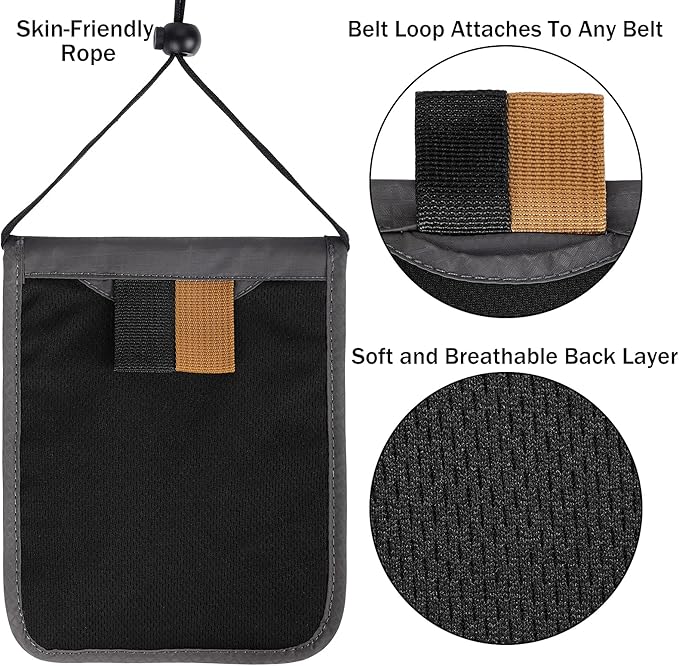 Travel Pouch Neck Wallet Family Passport Holder Organizer Case with RFID Blocking | RFID Blocking