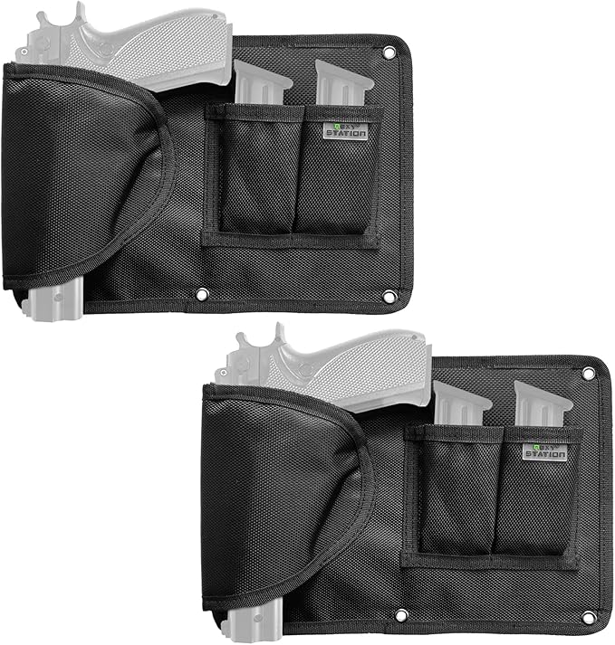 Pistol Holder Magazine Pouch for Gun Safe Organizer,Reinforced Pistol Holster Magazine Holders Combination for Gun Cabinet Gun Safe Accessories Storage