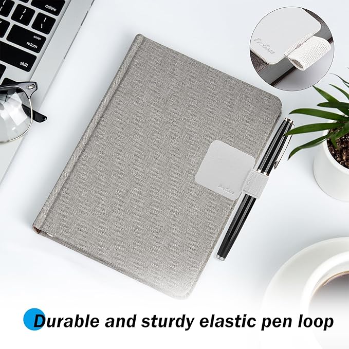 ProCase (5 Pack Pen Loop Holder for Notebooks Journals Planners Tablet Case, Self Adhesive Leather Pencil Holder with Elastic Loop for Pens, Apple Pencil, Stylus Pen -Silver