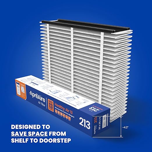 AprilAire 213 Replacement Filter for AprilAire Whole House Air Purifiers - MERV 13, Healthy Home Allergy, 20x25x4 Air Filter (Pack of 8)