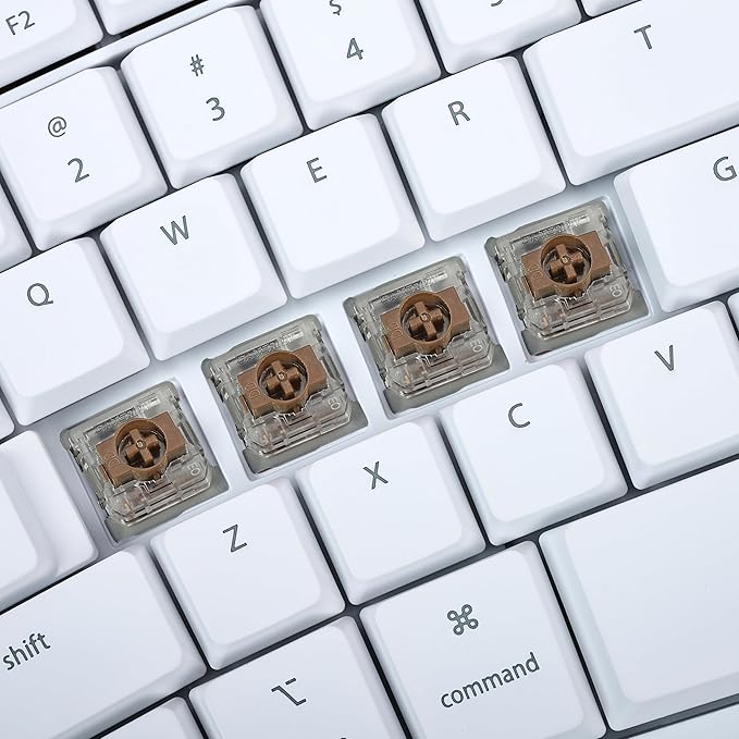 KINESIS mWave Ergonomic Keyboard for Mac (White) | Mechanical Switches | Bluetooth & USB | Programmable | Backlit | macOS Modifiers & Hotkeys