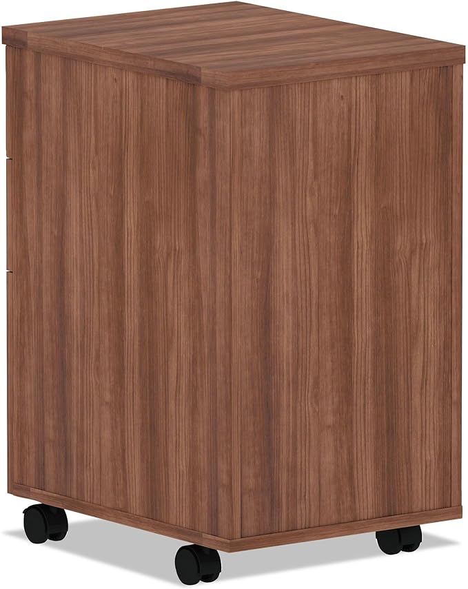 Alera Alera Valencia Series Mobile Pedestal File, Left/Right, 3-Drawer: Box/Box/File, Legal/Letter, Walnut, 15.88 X 20.5 X 28.38