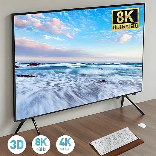 8K KVM Switch 1 Monitor 2 Computers 8K@60Hz 4K@120Hz, HDMI KVM Switch with 3 USB 3.0 Ports for 2 Computers Share 1 Monitor Keyboard Mouse Printer, with 2 USB Cables and Controller