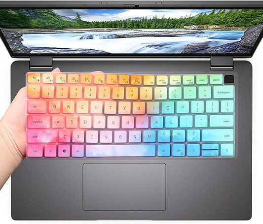 Keyboard Cover for 14 inch Dell Latitude 7430 7420 7440 7450 7410 Notebook, Latitude 5440 5431 5430 5420 3440 14", Latitude 7520 15.6", Latitude 9000 9420 9430 9510 9520 Keyboard Skin-Colorful
