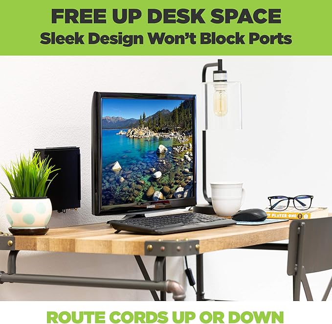 HIDEit Mounts Dell OptiPlex Micro Mount – Steel VESA Wall & Under Desk Mount for Dell PCs | Compatible with 7040, 7050, 7060, 7070, 9020, 3020, 3040, 3046, 3050, 3060, 3070, 5050, 5060 Micro