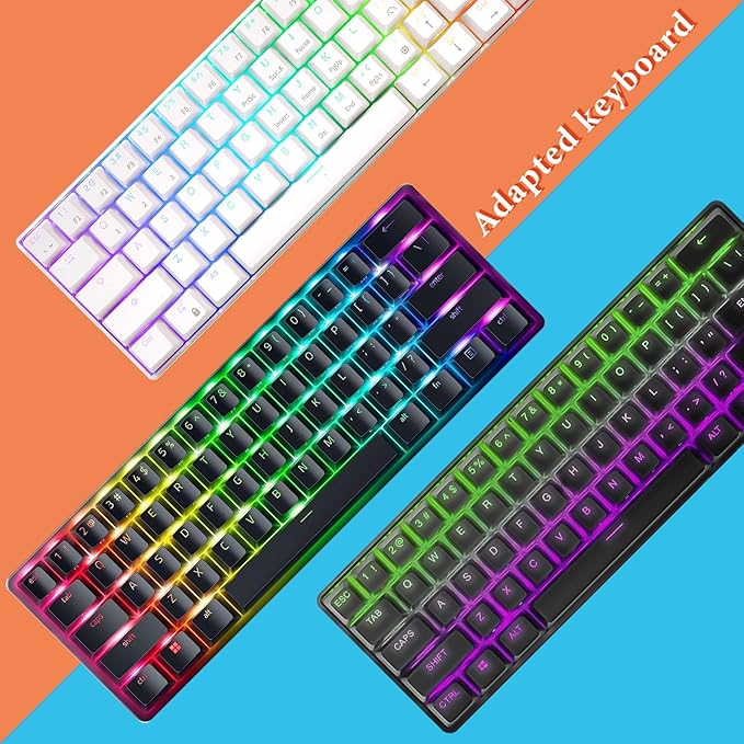 GEEKRIA Premium Acrylic Keyboard Dust Cover for 60% Compact 61 Keys Keyboard Compatible with RK Royal KLUDGE RK61, Razer Huntsman Mini 60% Gaming Keyboard
