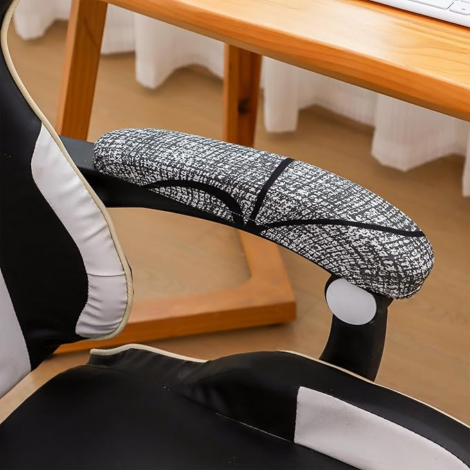FORCHEER Armrest Covers for Office Chair 12-15 Inch Printed 2 Pieces Elastic Arm Rest Covers for Computer Gaming Chair Arm Slipcovers Washable