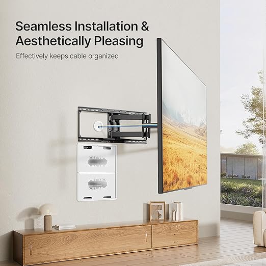 PEGZONE 17" in-Wall Media Box, Recessed Outlet Wall Box, Structured Media Enclosure for One Connect & Network Switches, Works with Fire TV Stick & Samsung -Friendly Cable Management Kit