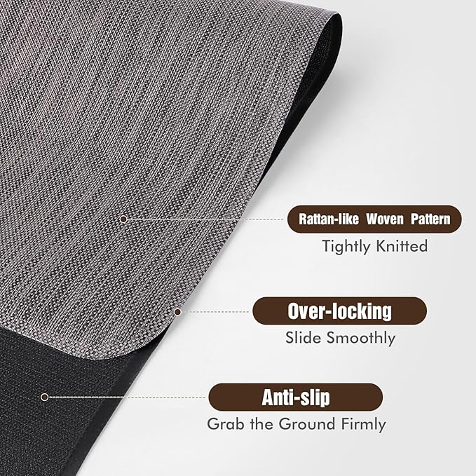 Blvornl Office Chair Mat for Hardwood Floor, 40"x 55" Desk Mat for Hard Wood, Large Anti-Slip Hard Floor Protector Rolling Chair Mat, PVC Mat Desk Rug for Office Home, Dark Grey