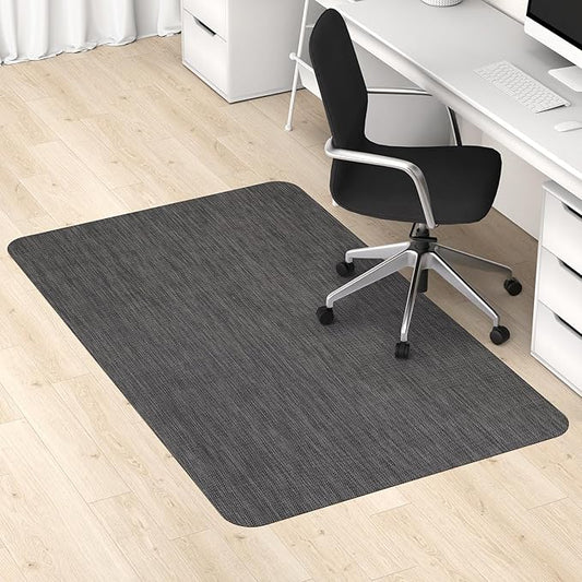 Blvornl Office Chair Mat for Hardwood Floor, 40"x 55" Desk Mat for Hard Wood, Large Anti-Slip Hard Floor Protector Rolling Chair Mat, PVC Mat Desk Rug for Office Home, Black