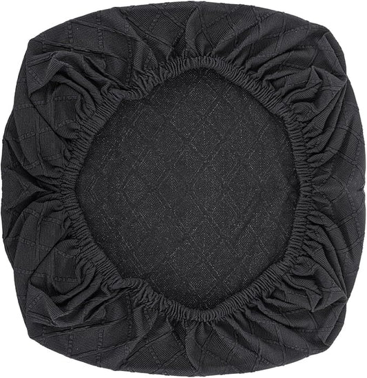 KALIONE Office Chair Cover Desk Chair Seat Cover, Elastic Stretch Chair Slipcovers Dining Room Desk Seat Cover, Removable Chair Seat Cushion Protector Slipcovers Kitchen Chair Protective(Black)