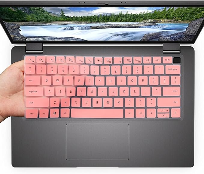 Keyboard Cover for Dell Latitude 14" 7450 7440 7430 7420 7410 3450 3440 5450 5440 5431 5430 5420, Latitude 15.6 7520 9510 9520, Latitude 9420 9430, Latitude 16 7650 7640 Keyboard Skin-Pink