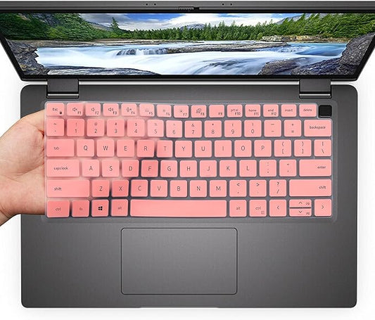 Keyboard Cover for Dell Latitude 14" 7450 7440 7430 7420 7410 3450 3440 5450 5440 5431 5430 5420, Latitude 15.6 7520 9510 9520, Latitude 9420 9430, Latitude 16 7650 7640 Keyboard Skin-Pink