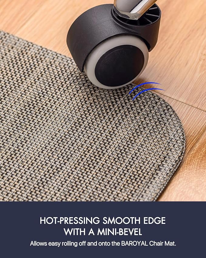 Office Chair Mat for Hardwood Floor Under Desk Computer Rolling Chair Mat for Wood/Tile Floor Non-Slip Heavy Duty Desk Rug PVC Plastic Hard Floor Protector 48" x 60" (Soapstone)