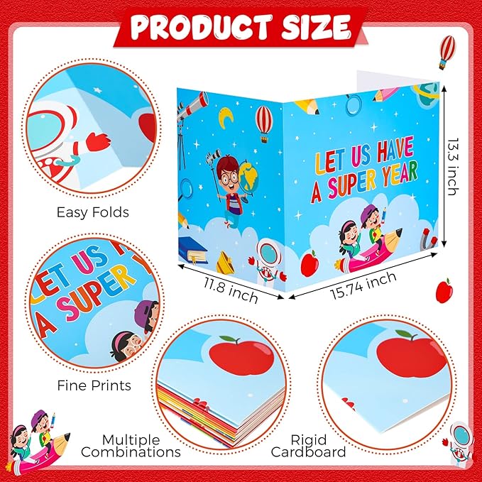 36 Pcs Desk Dividers Privacy Boards for Student Classroom Privacy Folders for Student Desks Study Carrels Reduces Distractions for School Tests, 15.76 x 13.3 x 11.8 inches(Colorful Style)