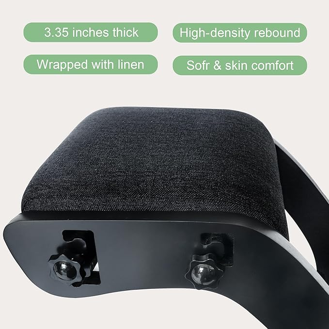 Predawn Adjustable Ergonomic Kneeling Chair – Custom Height Rocking Stool with Thick Cushions, Solid Wood Frame, and Knee Support. Ideal for Office Work or Meditation (Black)