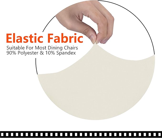 SARAFLORA Office Chair Covers- Medium, Ivory- Removable Computer Chair Covers for Office Chair with Zipper for Universal Rotating Chair Desk Chair Cover Chair Seat Washable Protector for Pets