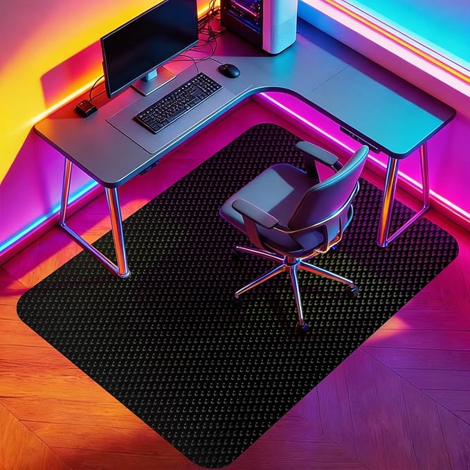 Vicwe Gaming Chair Mat for Hard Floor,46" x 60" Computer Chair Mat for Tile Floor,Anti-Slip Hard Floor Protector Rolling Chair for Office Home