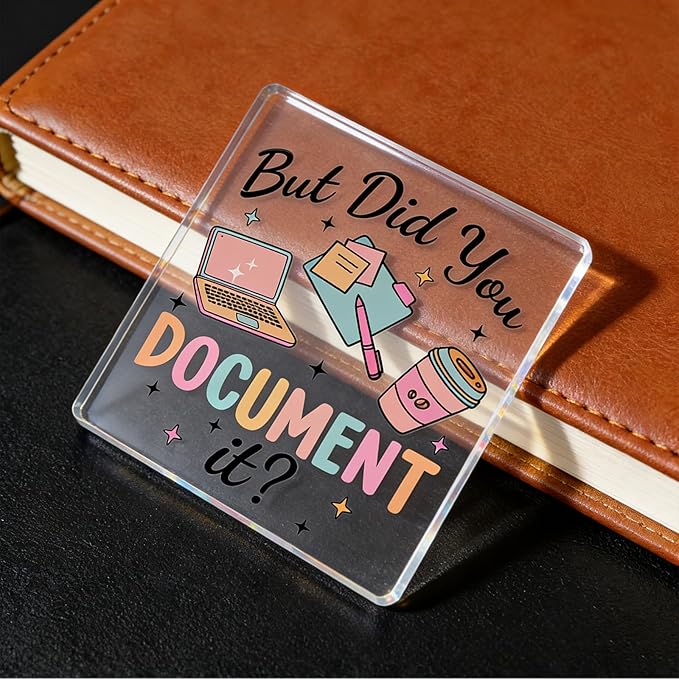 Office Decor Gift For Man Women Acrylic Square Sign Funny Decorative Plaque Office Desk Accessories But Did You Document It Desk Decorations For Home Shelf Boss's day gifts gift for christmas 2025