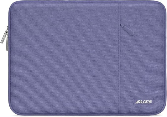 MOSISO Laptop Case 14 inch, 14 inch Laptop Sleeve Compatible with HP Lenovo Dell ASUS Acer, HP Stream, Dell Latitude, Lenovo IdeaPad, Polyester Vertical Computer Sleeve Bag with Pocket, Lavender Gray