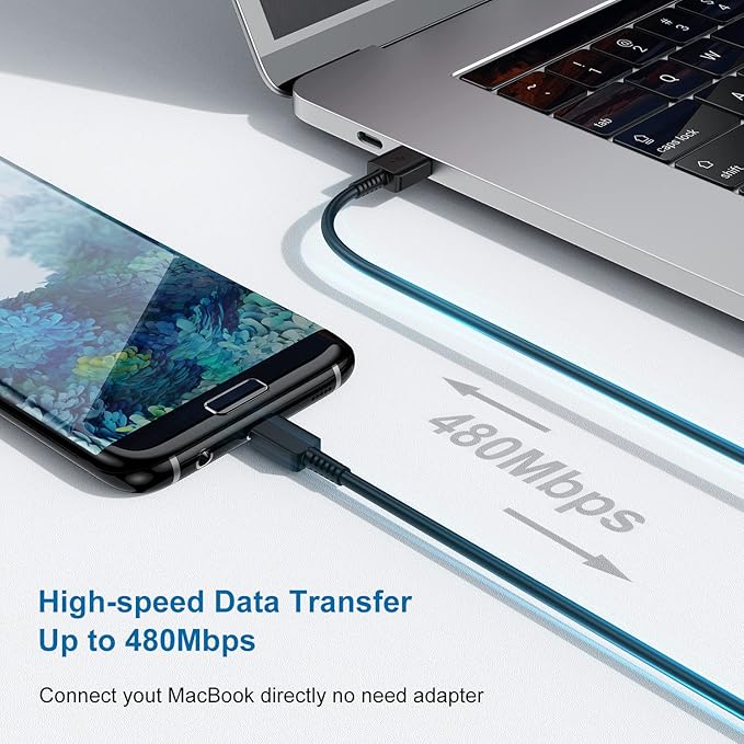 Type C Charger Fast Charging, 2 Pack USB C Android Phone Wall Charger Block & 10ft Charge Cable Cord, for Androids Galaxy S8/S9/S10 Plus Active S10e, S20 / S21 Ultra Plus, Note 8 9 10
