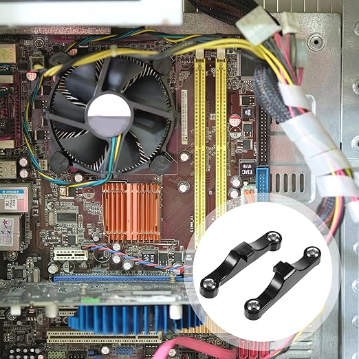 CPU Fan Bracket for AM5 Backplate, 2 Pairs AM5 Bracket Set with Screwdriver AMD CPU Fan Holder for Hook-Type Air-Cooled and Partially Water-Cooled Radiators