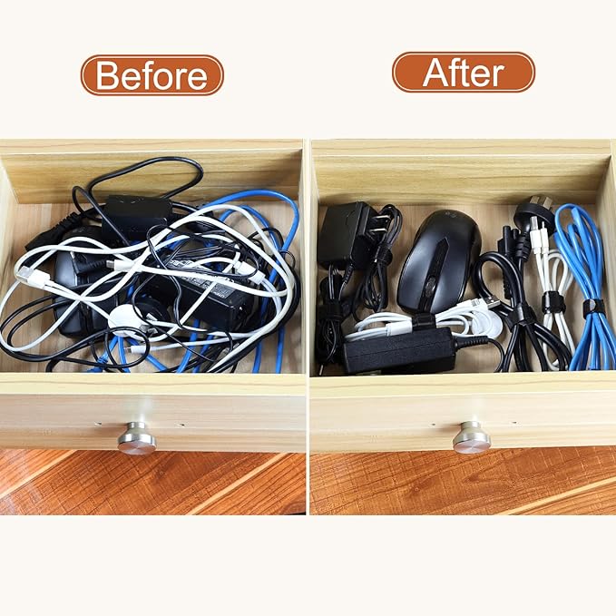 MVYC 120PCS 6 Inch Cable Ties Reusable Multi-Purpose Wire Ties Cord Organizer Adjustable Cable Management 5 Colors (Pack of 2)