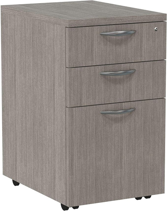 Alera Alera Valencia Series Mobile Pedestal File, Left/Right, 3-Drawer: Box/Box/File, Legal/Letter, Gray, 15.88 x 20.5 x 28.39