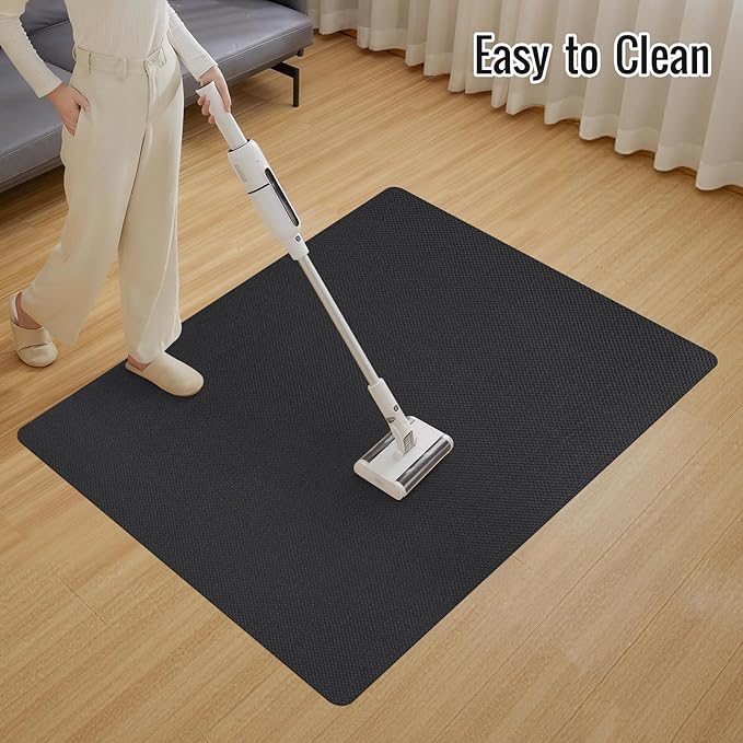 Office Chair Mat for Hard Floors,40"x48" Anti-Slip Waterproof Hardwood Floor Chair Mat,Heavy Duty Floor Protector Rolling Chairs for Home Office(Black)