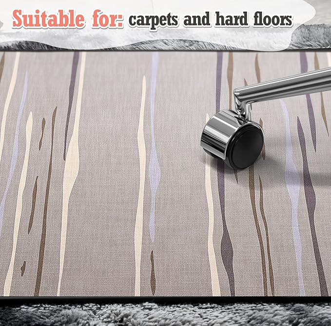 Heavy Duty Office Chair Mat for Carpet and Hardwood Floor Bohemian Desk Chair Mat Rug 36'' x 48'' Jacquard Woven Surface Floor mats for Office Home