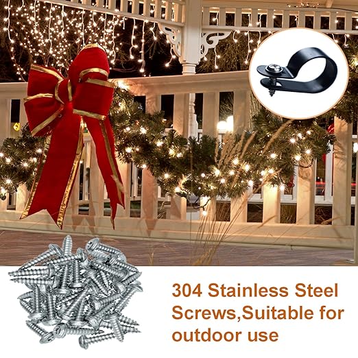 500 Pack 3/8 in Rope Light Clips p-Style Mounting Clips Plastic Cable Clamps for Wire Management (White-500p, 3/8)