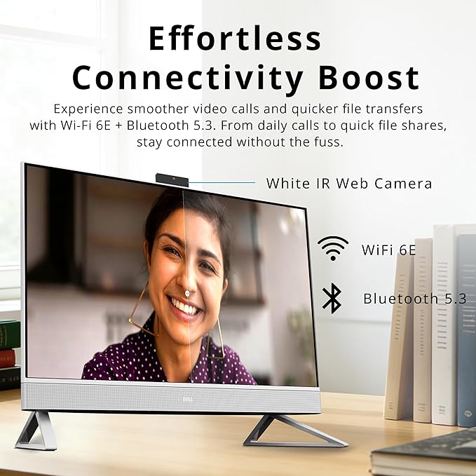 Dell 27" FHD Touchscreen All-in-One Desktop, Intel Core 7 150U, 64GB DDR5, 3TB Storage (2TB SSD+1TB Docking Station Set), NVIDIA GeForce MX570A, Webcam, Wireless Keyboard & Mouse, Windows 11, White