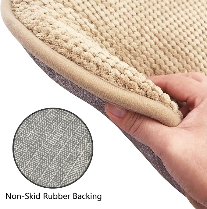 Khaki Foam Seat Cushions Kitchen Chairs Pads for Dining Chairs 2 Pack Non Slip Patio Seat Cushions Washable U Shaped Soft Thick Large Metal Wooden Chair Cushions,17" x 15"