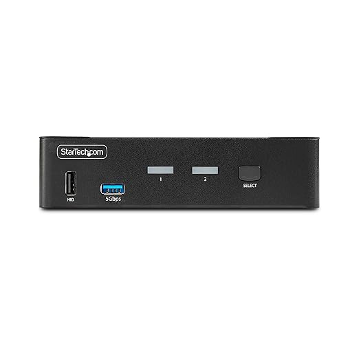 StarTech.com 2-Port DisplayPort KVM Switch, 8K 60Hz / 4K 144Hz, Single Display, DP 1.4, 2X USB 3.0 Ports, 4X USB 2.0 HID Ports, Push-Button & Hotkey Switching, TAA Compliant (D86A2-2-PORT-8K-KVM)