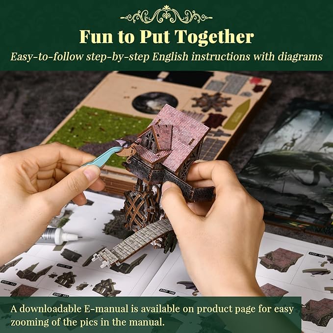 MiniCity DIY Book Nook Kit, DIY Miniature Dollhouse with Lights for Adults and Teens (Down The Rabbit-Hole Alice in Wonderland)