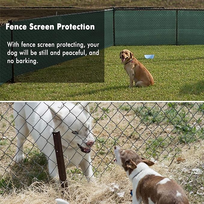 UPGRADE Privacy Fence Screen 5'x46' Dark Green Outdoor 90% Visibility Blockage 170 GSM Mesh Shade Cover Panels for Backyard,Balcony,Home Decoration with Zip Ties,Customized Avaliable