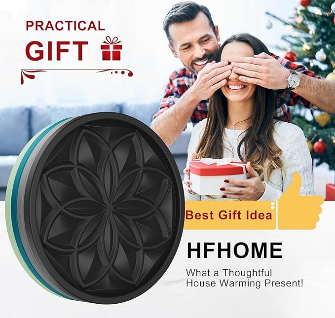 HFHOME Coasters for Drinks 4 Pcs Silicone Coasters Set, Drink Coaster for Coffee Table, Table Cup Mat Desk Coaster for Drinks, Bar Coasters for Home Decor Tabletop Protection Gift - Black